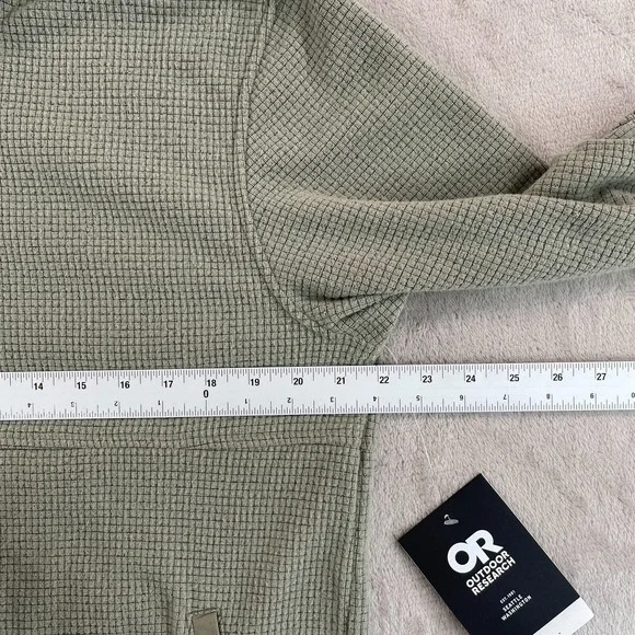 Outdoor Research Trail Mix Snap Pullover Men Medium Flint Fleece UPF 30 NWT $100 - Picture 6 of 9